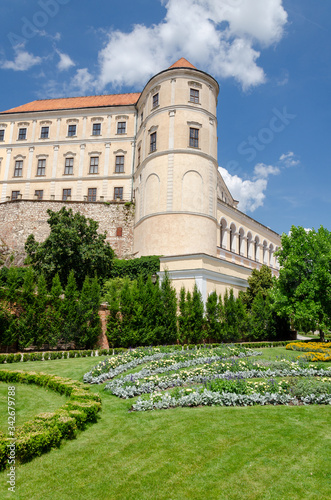 Mikulov castle with its landscaped garden