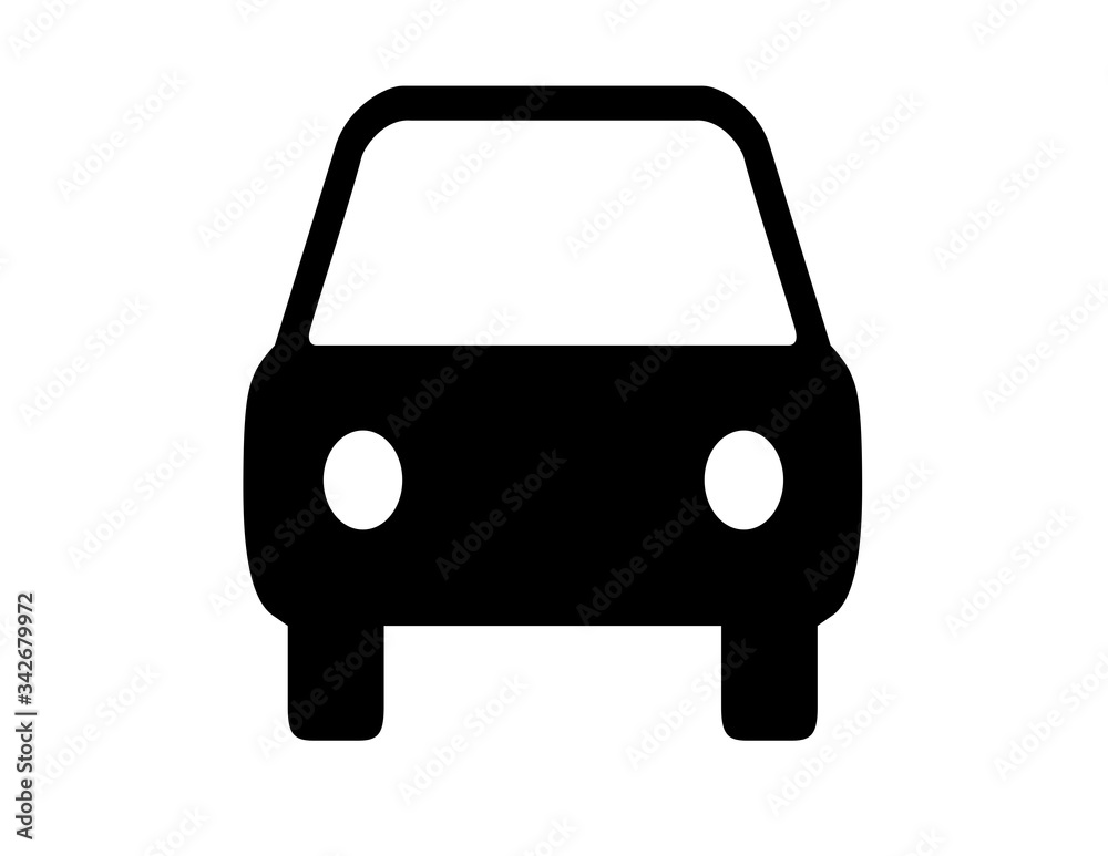 Black car on a white background. Silhouette Black car on a white background. Silhouette