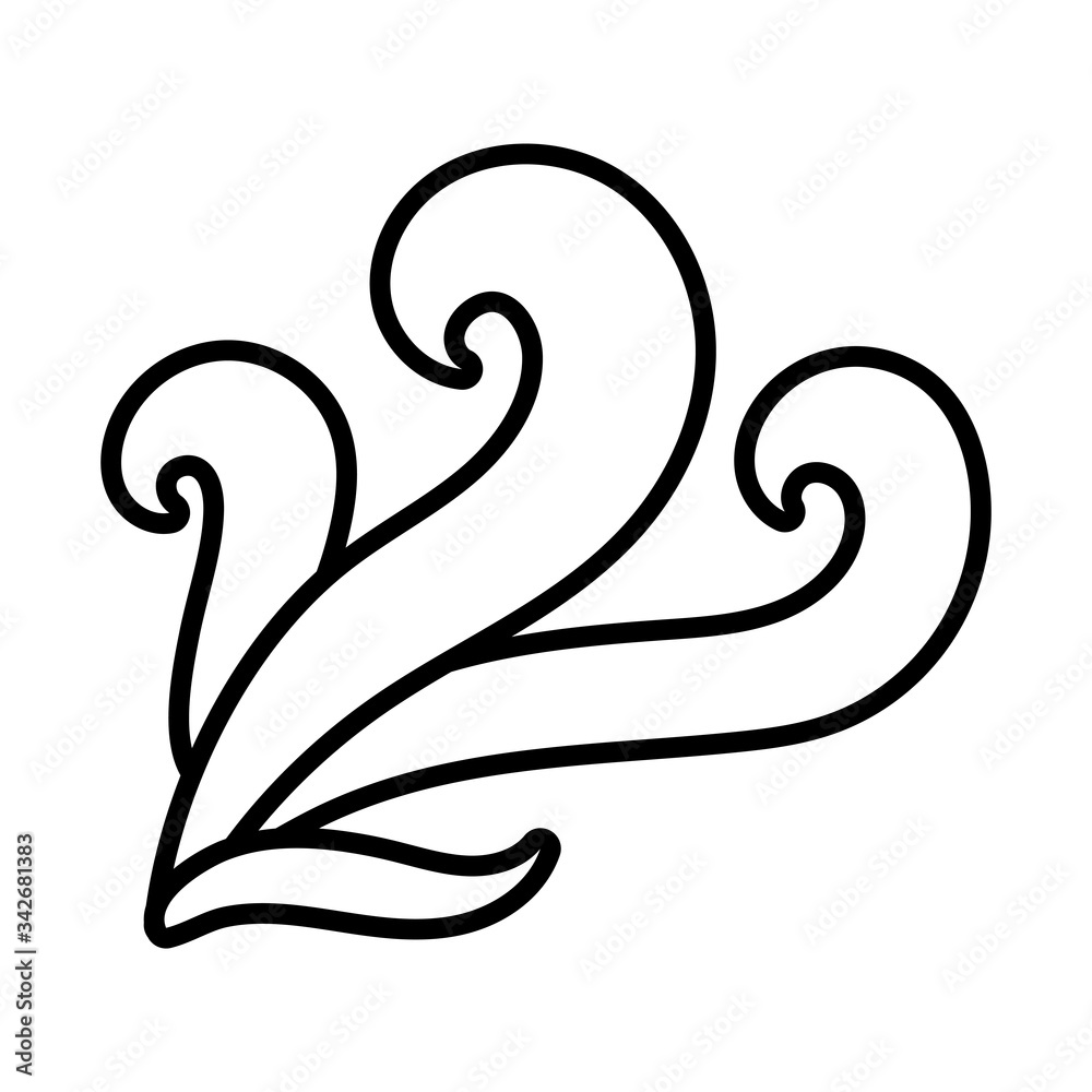 Obraz premium water splash line style icon
