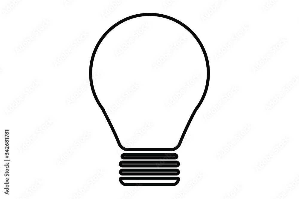 EPS 10 vector. Lightbulb icon on white background. EPS 10 vector. Lightbulb icon on white background.