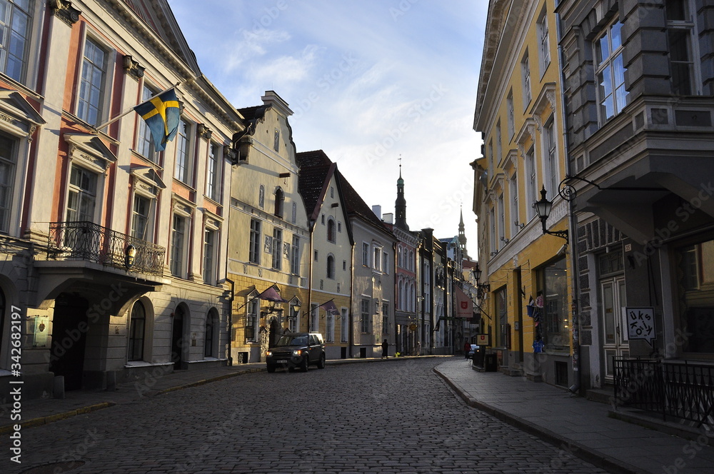 The streets of old Tallinn. Estonia.