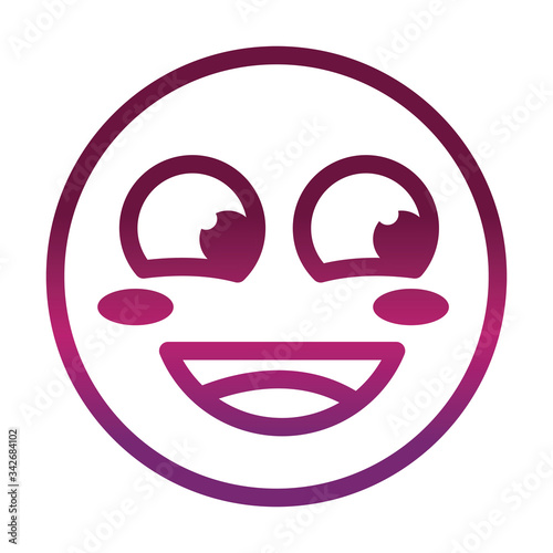 flushed face funny smiley emoticon expression gradient style icon