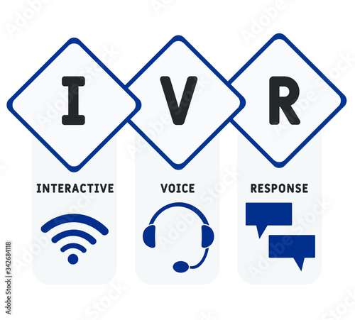 IVR - Interactive Voice Response, acronym business concept