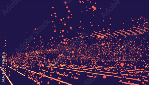 abstract digital technology background in perspective style