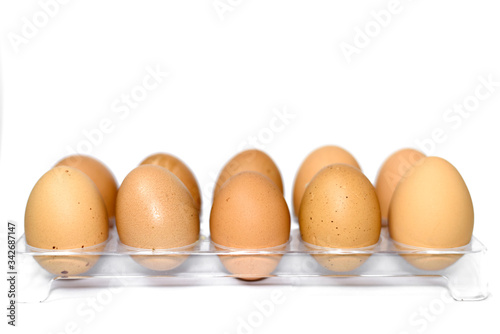 eggs on white background