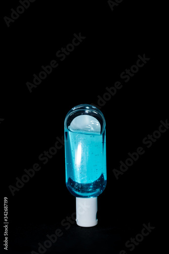 light bulb on black background