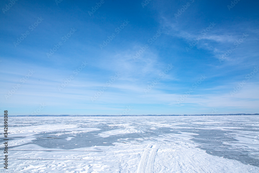 Sunset sunrise sea ice winter lake sky Sunset sunrise sea ice winter lake sky