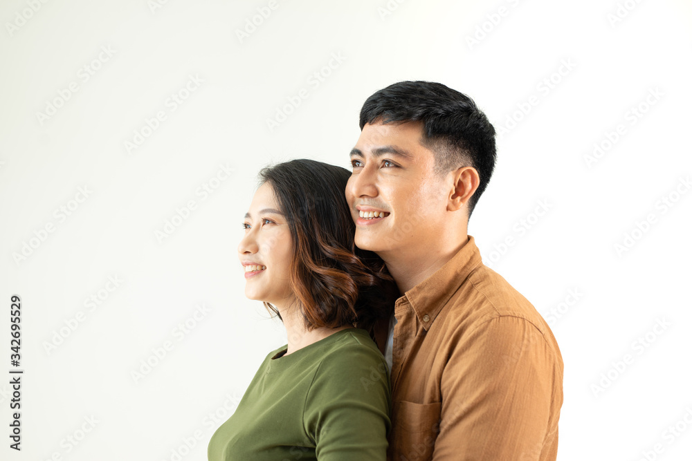 Beautiful young happy couple love smiling embracing Beautiful young happy couple love smiling embracing