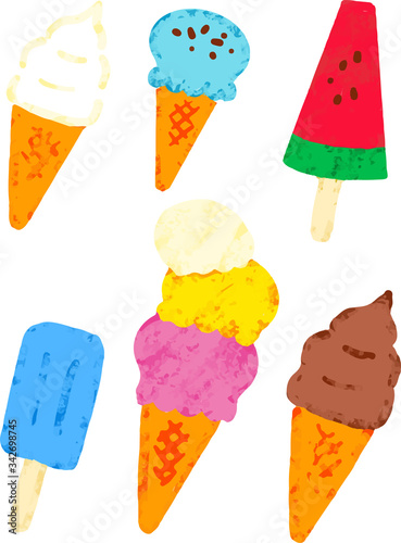 アイスアイコンセット　クレヨン