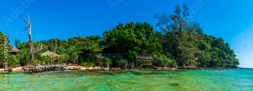 A view of the pier from the sea, Koh Ta Kiev, Cambodia