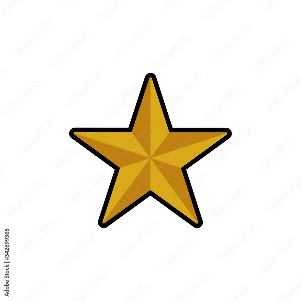 Obraz premium Star gold icon. Design template vector