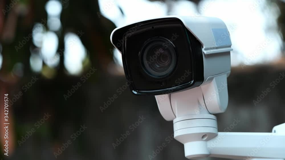 IP camera show worked under raining for water proof and pan tilt to observe around security area is home security system.