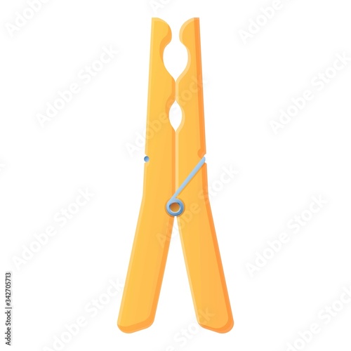 Hold clothes pins icon. Cartoon of hold clothes pins vector icon for web design isolated on white background