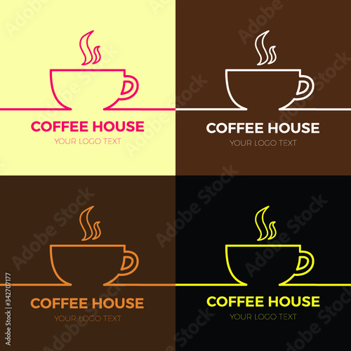 coffee house vector logo illustration