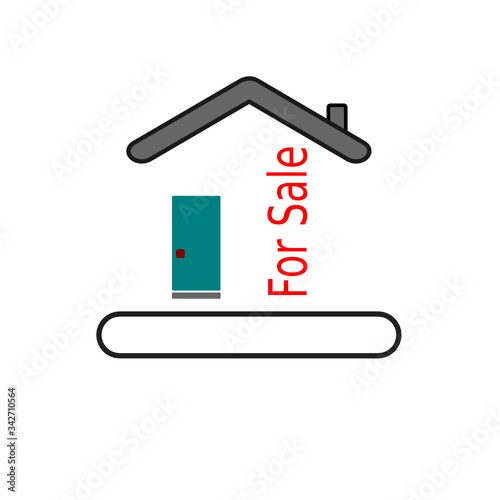 home for sale sign and symbol for real estate