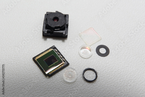 Smartphone camera teared down to it's component