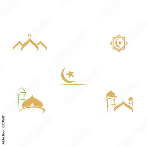 Canvas Print Set Islamic Logo Template vector symbol