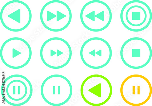 Player icons vector illustration, eps10
