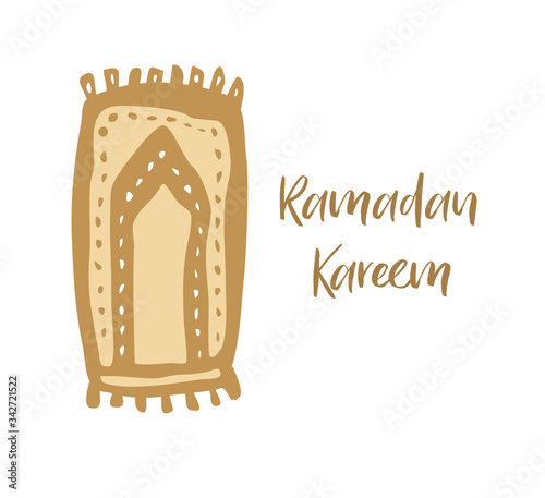 Ramadan kareem prayer rug
