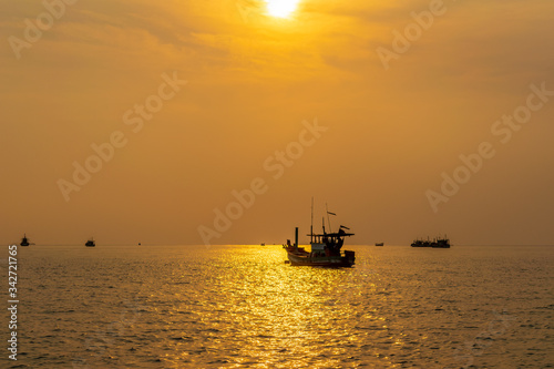 A beautiful sunset from the Long Set Beach, Koh Rong, Cambodia © Sondipon