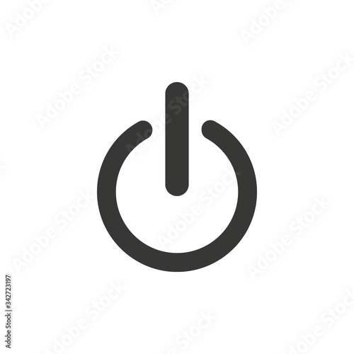 On, off Icon in trendy flat style isolated on grey background. Shutdown symbol for your web site design, logo, app, UI. Vector illustration, EPS10.