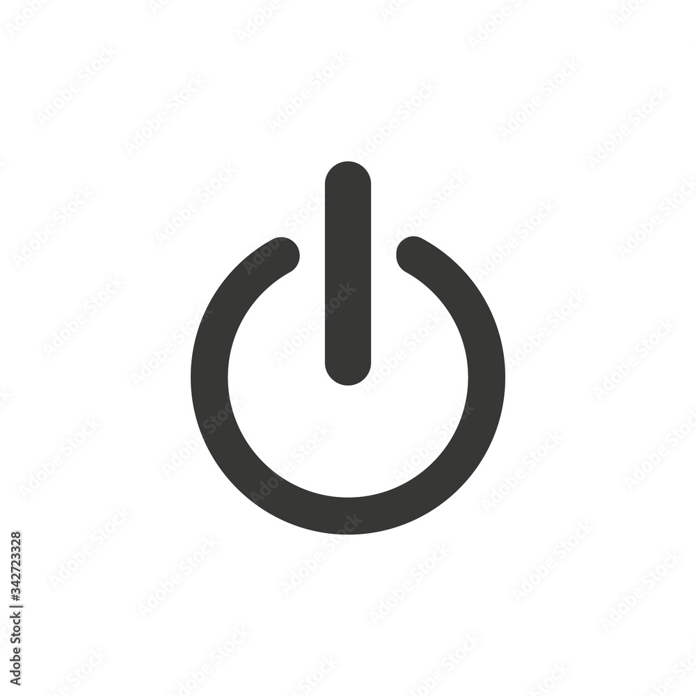 On, off Icon in trendy flat style isolated on grey background. Shutdown symbol for your web site design, logo, app, UI. Vector illustration, EPS10. On, off Icon in trendy flat style isolated on grey background. Shutdown symbol for your web site design, logo, app, UI. Vector illustration, EPS10.