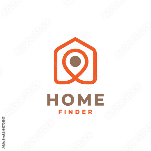 home illustration with line style for logo design inspiration