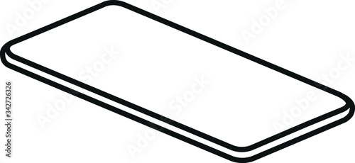 Minimal 3d outline Smartphone Icon 