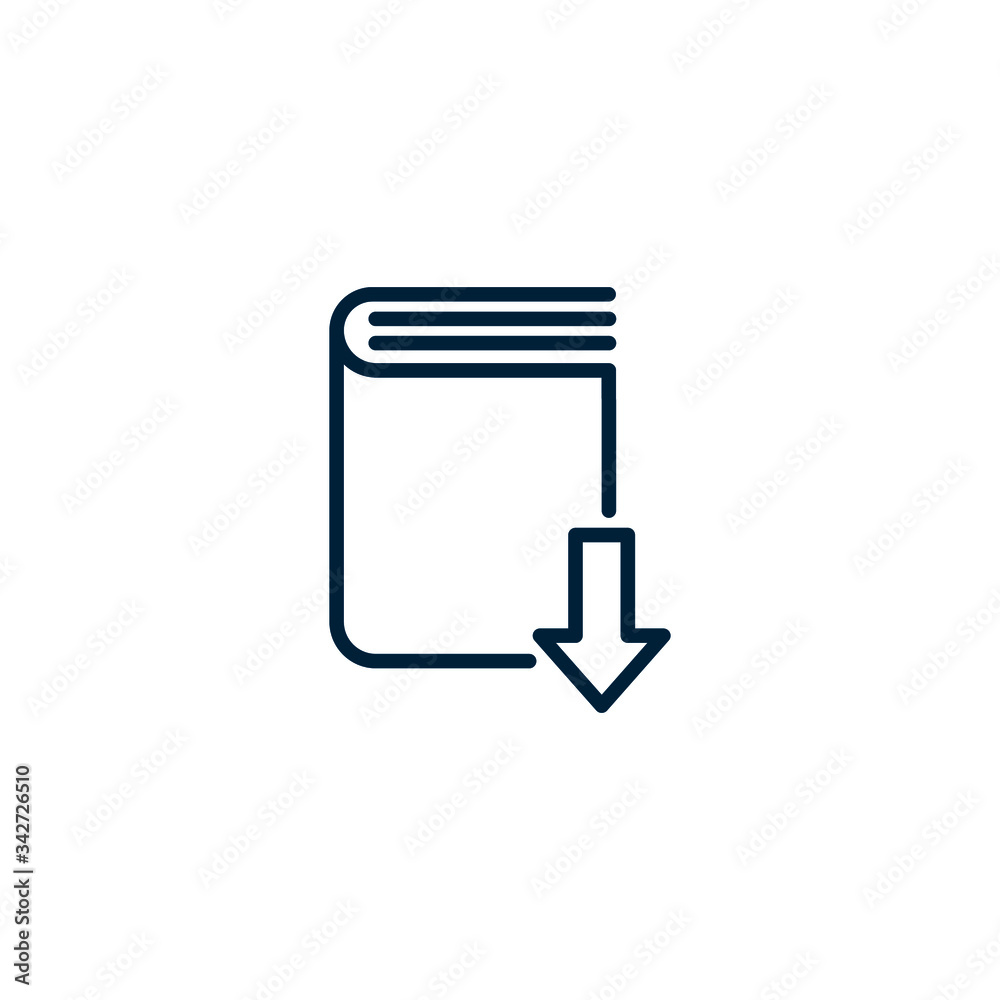 Download book icon - ebook download - vector Download book icon - ebook download - vector