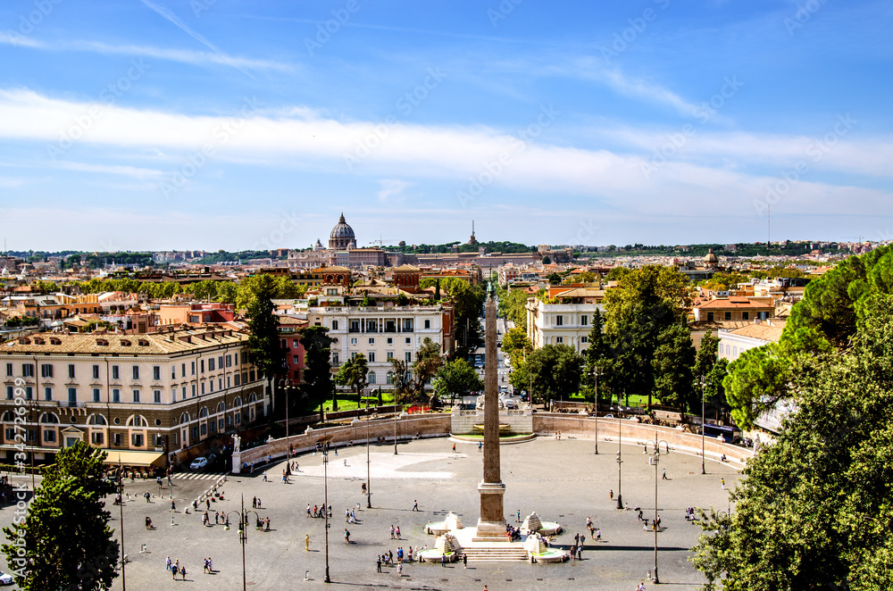 View of the Piazza del Poppolo. Rome. Italy