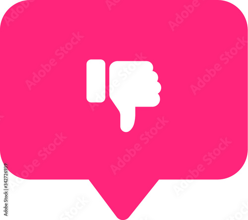 Social Media Dislike Notification Thumps down Symbol - Dislike Icon - Vector
