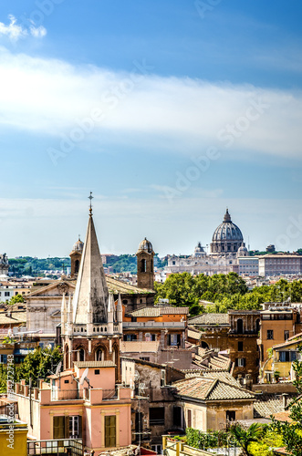 View of the city from one of the hills. Rome. Italy
