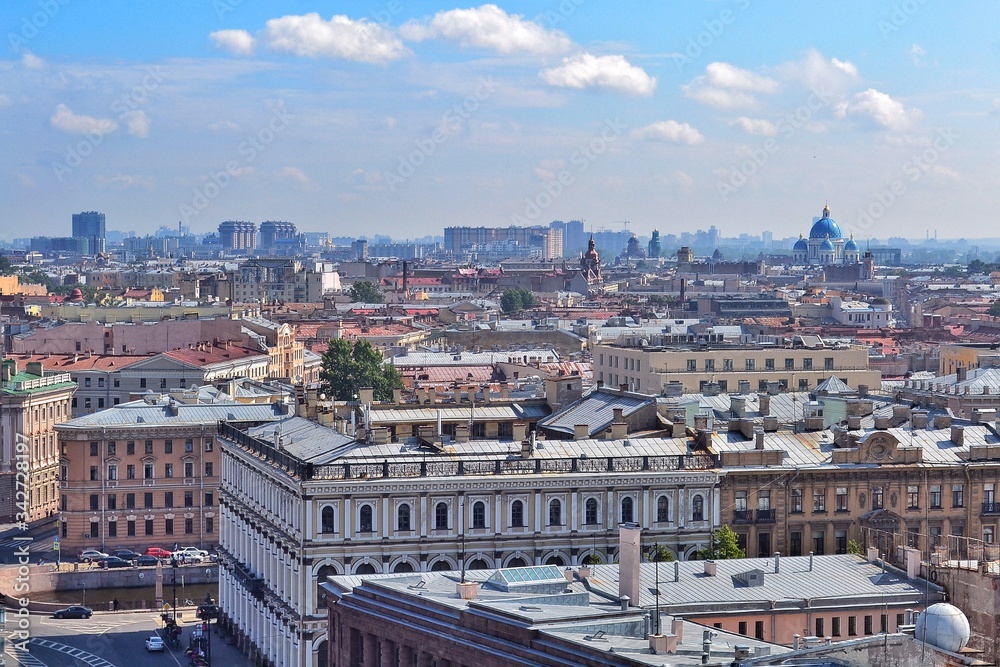 View of the Saint-Petersburg. Roof. Rooftop