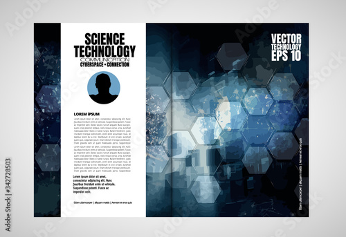 Printing magazine with 3D rendering technology concept easy to editable