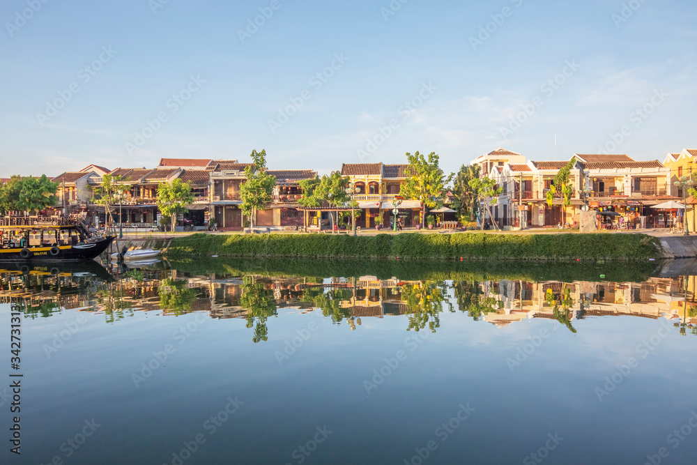 view of Hoi An ancient town, UNESCO world heritage, at Quang Nam province. Vietnam. Hoi An is one of the most popular destinations in Vietnam view of Hoi An ancient town, UNESCO world heritage, at Quang Nam province. Vietnam. Hoi An is one of the most popular destinations in Vietnam