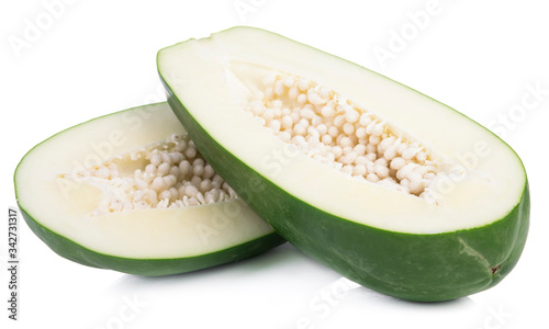 Papaya  healthy fresh fruit from nature isolated on a white background.