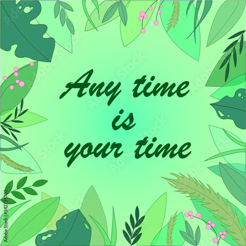 green floral background