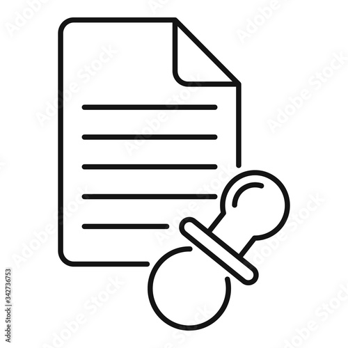 Party birth certificate icon. Outline party birth certificate vector icon for web design isolated on white background