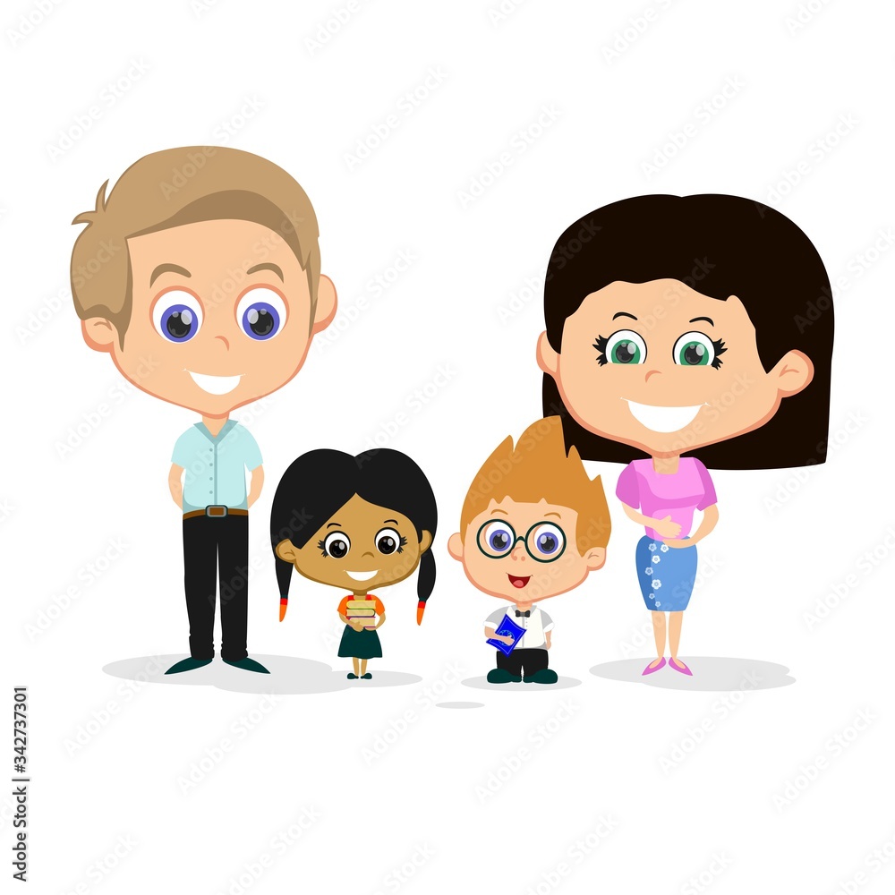 Family cartoon background