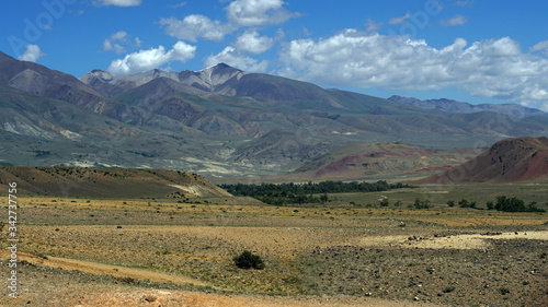 Landshat plateau in the area of Mars in Altai