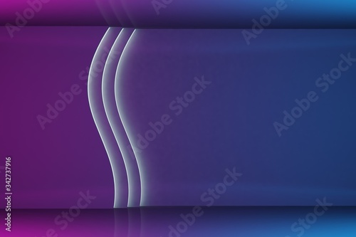 Принти на полотні austere dark purple background with light waves