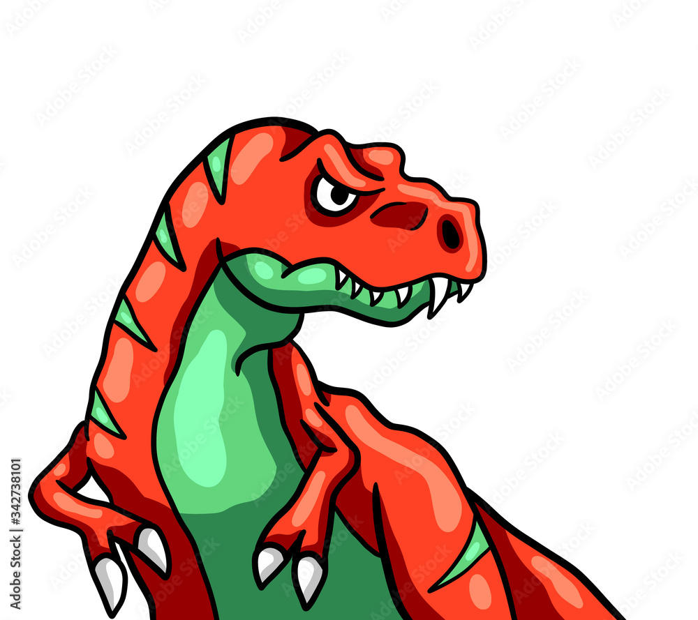 Obraz premium Adorable Stylized Red T Rex