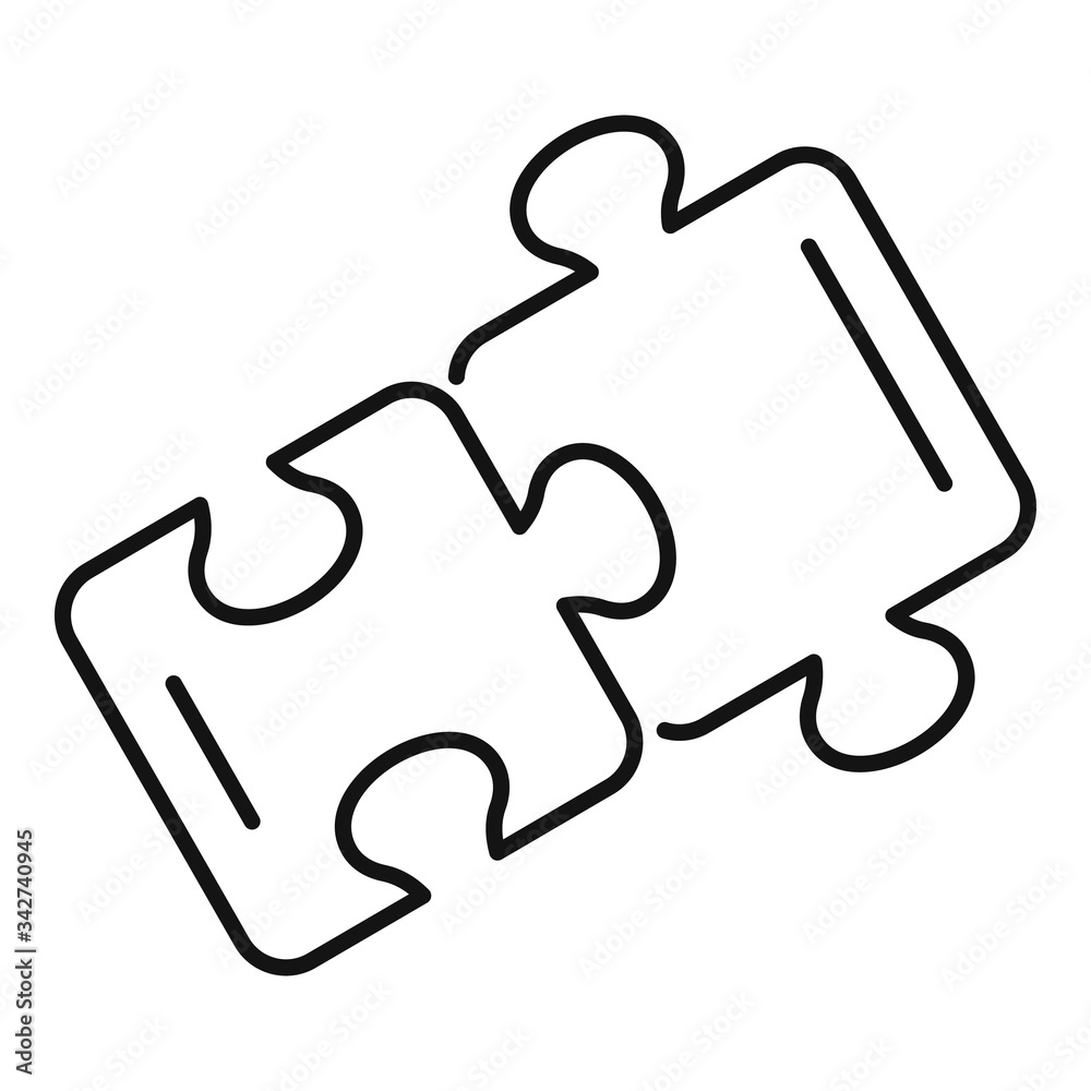 Friendship puzzle icon. Outline friendship puzzle vector icon for web design isolated on white background Friendship puzzle icon. Outline friendship puzzle vector icon for web design isolated on white background