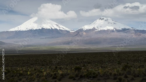 
Timelapse of clouds over volcanoes