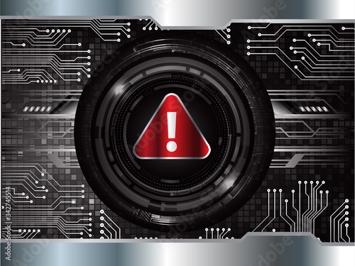 Closed Padlock on digital background, cyber security