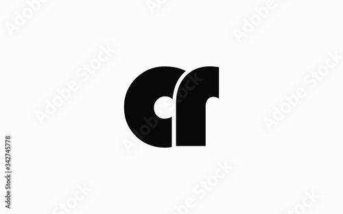 ar or ra and a, r Lowercase Letter Initial Logo Design, Vector Template