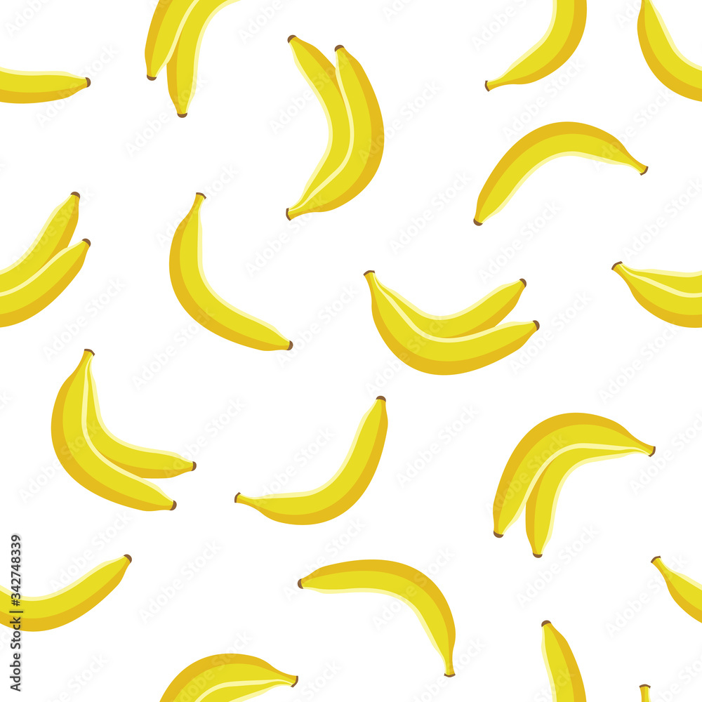 Seamless background with yellow bananas