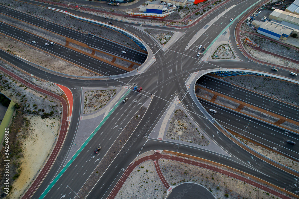 aerial view new Highway crossing, Perth, Western Australia, Australia aerial view new Highway crossing, Perth, Western Australia, Australia