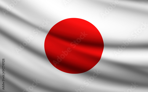 Free Download 3D- image of the waving flag Japan - GFXLoad