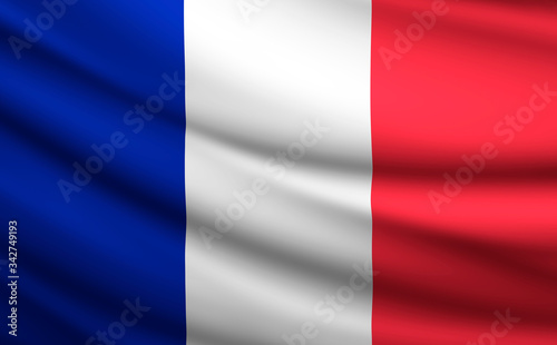 3D- image of the waving flag France